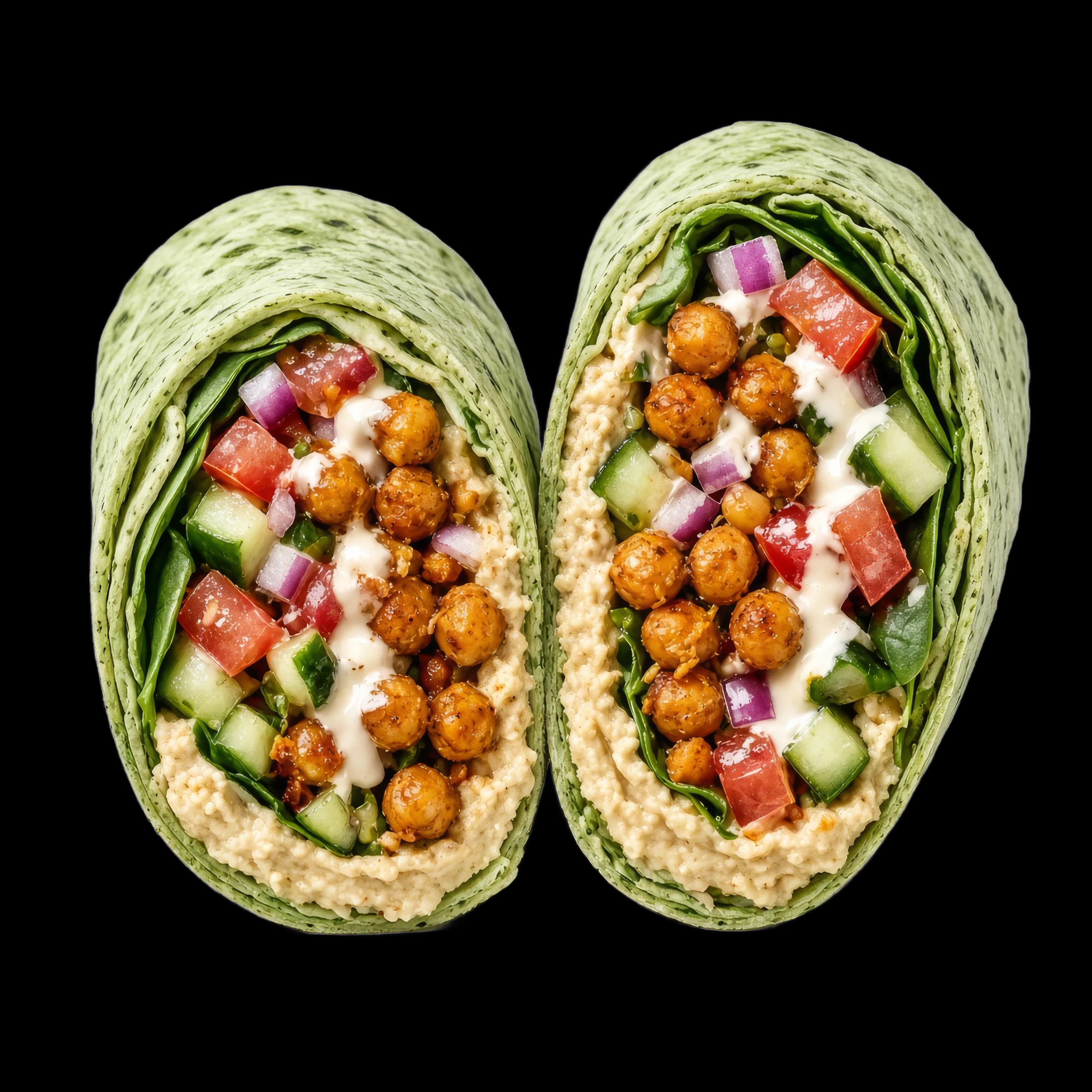 Crispy chickpea wrap