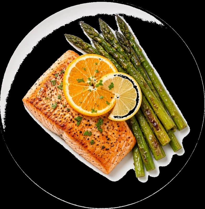 Citrus salmon plate